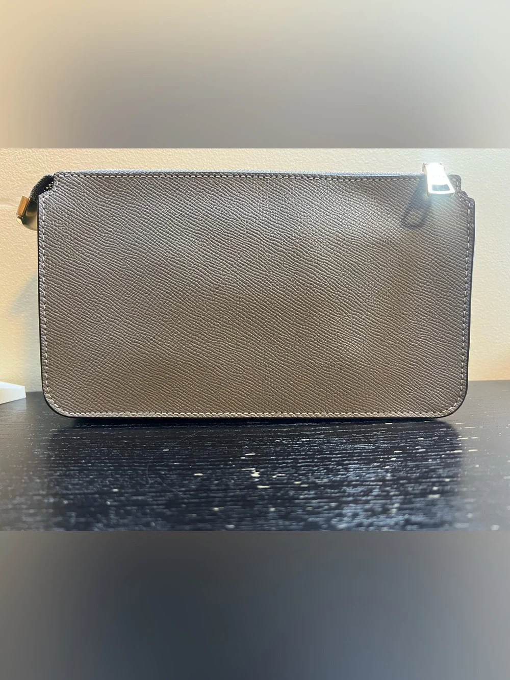 Coach Poppy Crossbody Bag set in a colorblock stone and kelly green